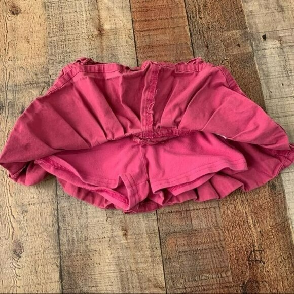 Children’s place baby girl sz 24M pink ruffle denim skirt and lined shorts skort - Picture 3 of 6